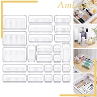 [Amleso2] 25 Pieces Drawer Organizers Set Cutlery Stationery Boxes for Office Kitchen