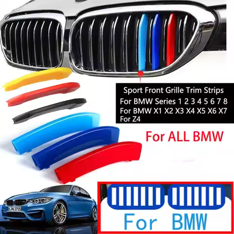 3Pcs Front Grille Trim Strips For BMW Series 1 2 3 4 5 6 7 8 X1 X2 X3 X4 X5 X6 X7 Z4 E46 E90 F30 E60
