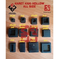 Hollow rubber feet all sizes 15x15, 2x2, 25x25, 3x3, 35x35, 2x4, 4x4 holo cover for table and chairs