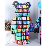 [ +BÚA ] Xếp hình lắp ɡhép lego gấᴜ Bearbrick 35cm 55cm jinx ô chữ trừu tượng Lắp ráp mô hình nhân v