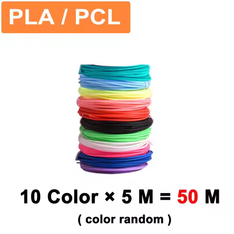 PLA Filament for 3D Pen Filament 10 Rolls 5M Diameter 1.75mm 50M Plastic Filament for 3D Pen 3D Prin