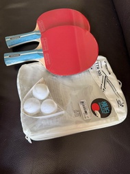 全新乒乓球套裝。KUIKMA TTR 100 Table Tennis Rackets with Balls and Bag