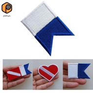 prettyia Alpha Flag diver Flag Patch Badge Scuba Diving  Embroidered Decorative Patches