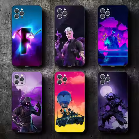 R-Royales F-Fortnites Phone Case For iPhone 16,15,14,13,12,11,Plus,Pro Max,XS,X,XR,SE,Mini,8,7 Soft 