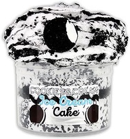 Cookies &amp; Cream Ice-Cream Cake - Ice-Cream Textured Slime - Handmade in USA - Dope Slimes - White/Black