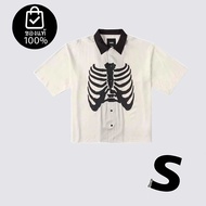 เสื้อVANS SKELETON SS SHIRT BRONZE WHITE สินค้ามีประกันแท้