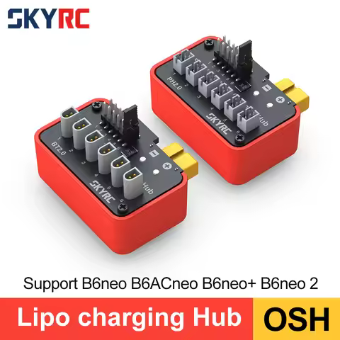 SKYRC Battery Charging Hub OSH 6-Port 1S Battery Charging Hub For LiPo LiFe Li-ion LiHV Support B6ne