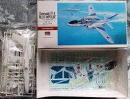 收藏品出清~未組合模型 1/48日本航空自衛隊T-4教練機 藍色衝力特技小組 長谷川出品