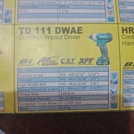 Cordless Impact Driver/Bor Obeng Ketok Baterai Makita TD 111 DWAE