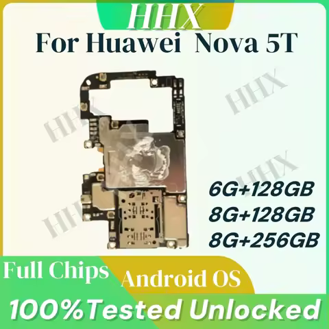 For Huawei Nova 5T Nova5t YAL-L21 Mainboard 100% Tested Original 128GB 256GB With Chip Motherboard G