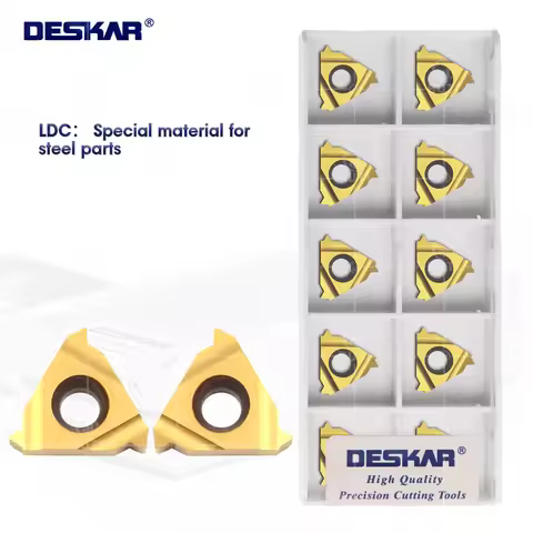 DESKAR 100% Original 16ER 16IR 1.0ISO 1.25ISO 1.5ISO 2.0ISO 2.5ISO 3.0ISO LDC Lathe Internal And Ext