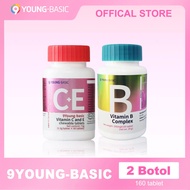 【Promosi  Combo】9YOUNG-BASIC Vitamin B Complex + Vitamin C and E Chewable Tablets   VC + Natural Vit