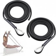 Pilates Reformer Replacement Ropes (2 Pack), 110” Extra Long 8mm Nylon Rope with Metal Grommet, Heav