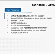 produk POLYTRON PAS10D28 Speaker Aktif PAS 10D28 Bluetooth PAS-10D28