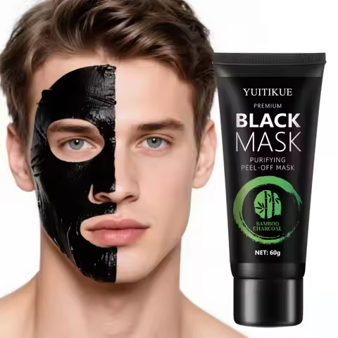 Bamboo Charcoal Blackhead Mask - Tear-off Mask contains ascorbic acid, hyaluronic acid, moisturizing