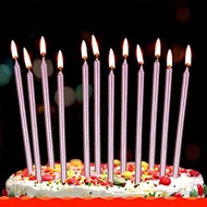 6pcs Golden Pencil Candle Safe Flames Kids Birthday Party Wedding Cake Candle