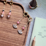 以扇半掩的織姬 | S925 銀 冰種紅紋石 耳針式耳環