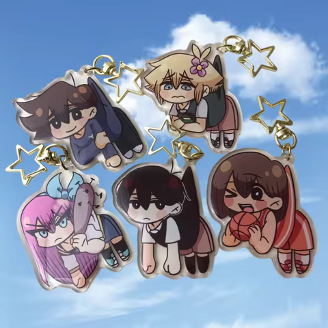6Cm Acrylic Keychain for OMORI Hero Omori Aubrey Cartoon Backpack Accessories Decoration Pendant Cut