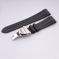 22mm Curved End Silicone TUDOR Rubber Watch Band Straps Bracelets For Black Bay