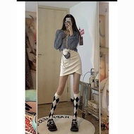 Fog Viewing DREAM SEVEN77 Pure Desire Style Sling Hip Dress+Loose Hollow Long Sleeve Sunscreen Blous