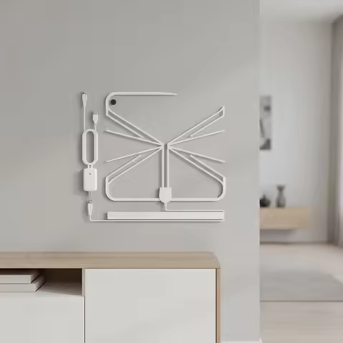 ​​Digital TV Antenna - 4K DTV Box Plug with 5000 Mile Booster & HD Flat Design​​