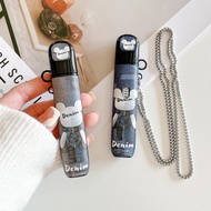 Relx Infinity Plus Case Cute Cartoon Jeans Bear Stainless Metal Lanyard Cover Relx 4th 5th Gen with 