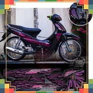 tem rời wave 110 lửa xe đen tím mới