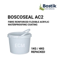 BOSTIK BOSCOSEAL AC2 GREY A750 (5KG & 1KG REPACKED) Acrylic Polymer Fibre Reinforced Roof Waterproof