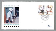 【流動郵幣世界】蘇利南1997年(E-212)美國 UPAEP-郵政人員套票首日封