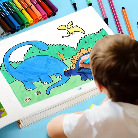 Step-by Step Painting Coloring Book Progressive Easy to Hard Levels Creative Art Learning Activity Q