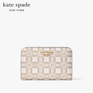 KATE SPADE NEW YORK SPADE FLOWER MONOGRAM COATED CANVAS COMPACT WALLET K8944 กระเป๋าสตางค์