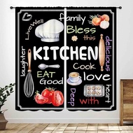 Amazon Kitchen Decoration Curtains Utensils Ingredients Printed Cafe Restaurant 5O60