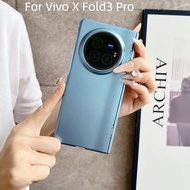 For Vivo X Fold 3 Pro X Fold3 Pro Case Luxury Skin Feeling Hinge Protection PC Hard Flip Phone Cover