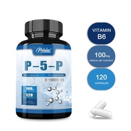 Pslalae P5P Vitamin B6 100 mg per serving, 30/60/120 Capsules | Active Pyridoxal-5-Phosphate Supplem