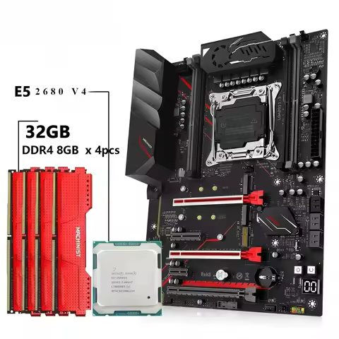 MACHINIST MR9A PRO MAX X99 Motherboard Kit Set with Xeon E5 2680 V4 CPU LGA 2011-3 DDR4 RAM 32GB Mem