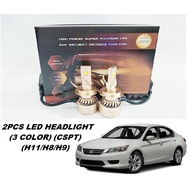 ☆LED☆ 2pcs LED HEADLIGHT BULB (3 COLOR) (H11/H8/H9) FOR HONDA ACCORD (9th Gen) (2013-PRESENT)