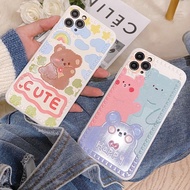 Creative cartoon happy bear cloud Soft TPU Case iPhoneSE2020 11ProMax 11Pro XsMax X XS XR I7 I8 Plus