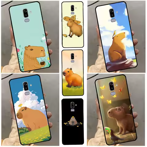 Cute Capybara Case For Samsung Galaxy J4 J6 Plus J8 2018 A6 A7 A8 A9 J1 J3 J5 J7 2017 A3 A5 2016 Cov