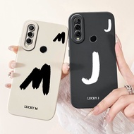 Case For Huawei Y6P 2020 MED-LX9 Lucky A-Z Pattern Liquid Silicone Soft Casing for Huawei Y6P Y 6 P 
