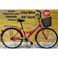 Basikal Size 26 inch / Basikal Bakul / Bicycle city Bike / 26 Bakul Basikal / Basikal Orang Dewasa /  TRAKING 2639