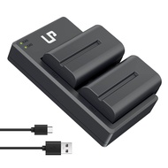 NP-F550 Battery Charger Pack, 2-Pack 2900mAh Battery & Dual Slot Charger, Compatible with Sony NP F9