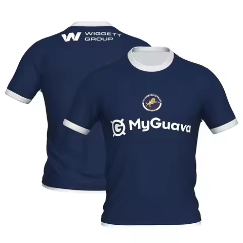 Camiseta de fútbol británico Millwall 25 / 26, traje de entrenamiento transpirable superior universa