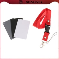 [SONONIA] 3 In 1 Grey Card White Balance Cards 18% Exposure Photography Calibration Card