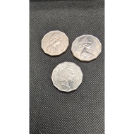 Vintage Coin 50 CENT COIN  AUSTRALIA - QUEEN ELIZABETH
