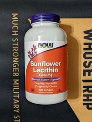 NOW Foods 向日葵卵磷脂 12000mg 200粒 軟凝膠 無大豆 膳食補充劑