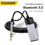 Essager Twill AUX Bluetooth Car Audio Receiver Usb To Aux Car Bluetooth Adapter Available Car Audio Bluetooth 5.0 Adapter For Audio Transmission