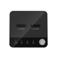 TECHCHIP-M.2 SATA Duplicator M.2 SATA to Nvme SSD Enclosure External Hard Disk Docking Station with 