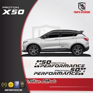 🎯 PROTON X50 PERFORMANCE CAR BODY STICKERS SET