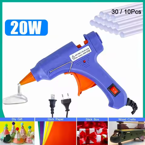 Hot Melt Glue Gun DIY Household, Mini Hot Glue Gun, 20W Electric Repair Tools Use 7mm Glue Stick, Fo