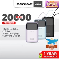 Pineng PN-832PD 22.5W 20000mAh Powerbank Built-in Cable Fast Charging PN832 Pineng 10000mAh PN710